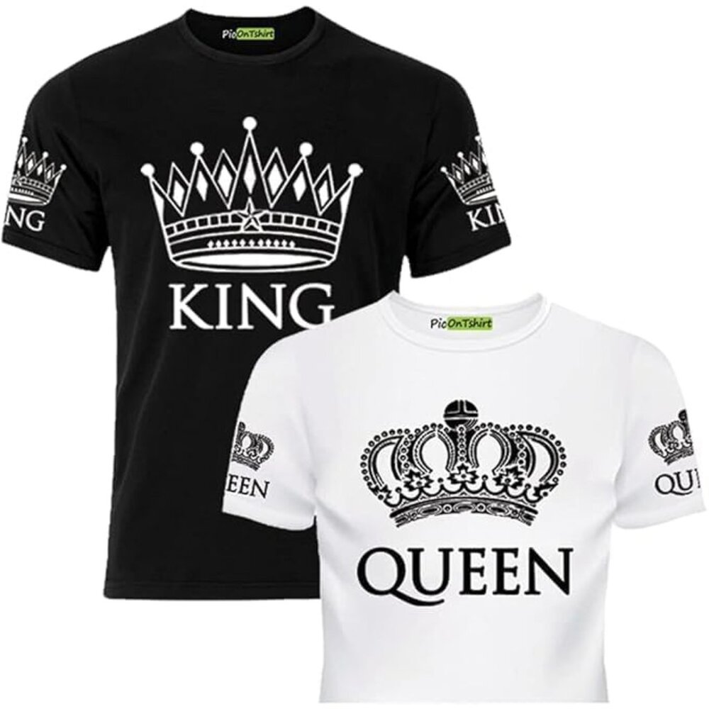 Matching Shirts for Couples, His & Hers T‑Shirts Set, Matching Couple Tees, Funn - Picture 1 of 8